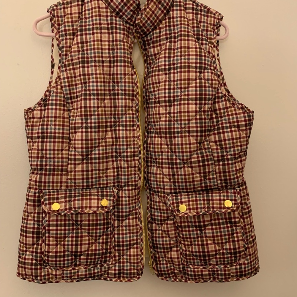 Women’s St John’s Bay quilted plaid vest size medium
